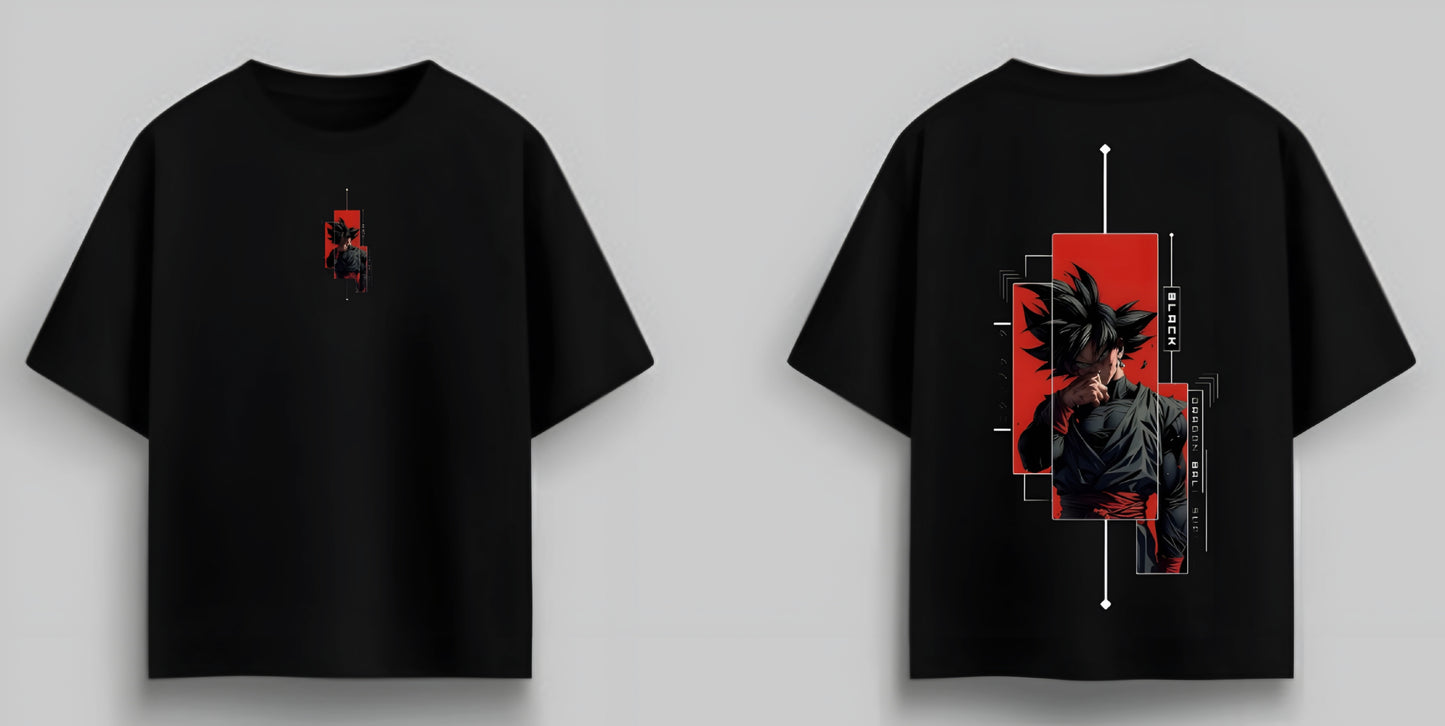 Premium Goku Black Down Shoulder T-shirt