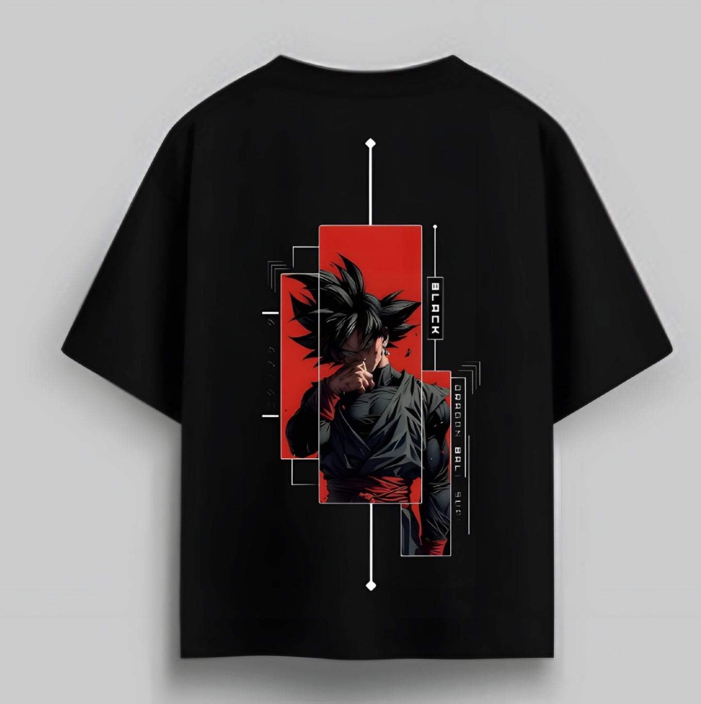 Premium Goku Black Down Shoulder T-shirt